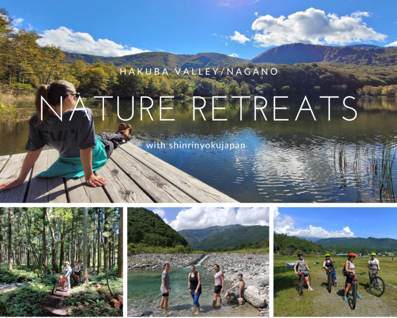 Géraldine est guide certifiée en thérapie forestière et instructrice de Yin Yoga Retraite en nature avec du Shinrin Yoku, thérapie forestière, bain de forêt, Yin Yoga, VTT, baignade dans la rivière